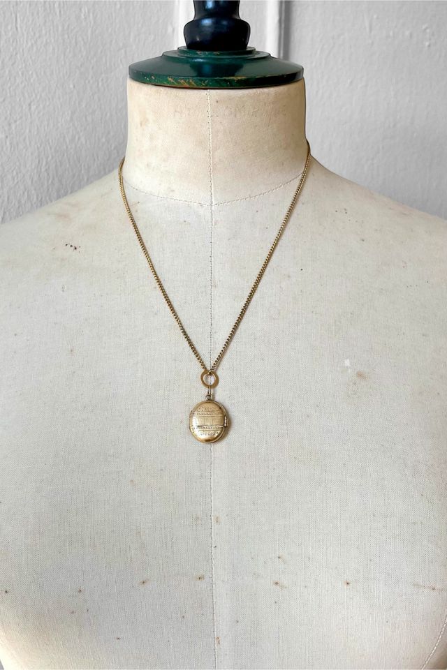 Vintage Tiny Etched Locket Selected by MARMALADE Free People