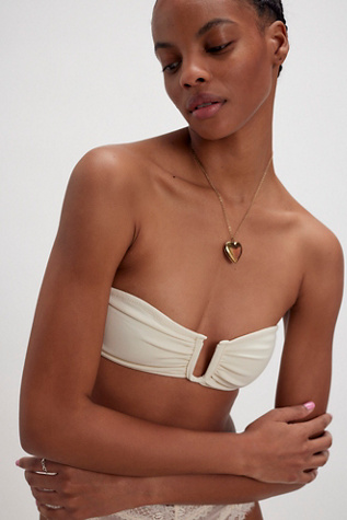 Ahead Of The Curve Bandeau By Intimately At Free People In Antique Ivory, Size: XL