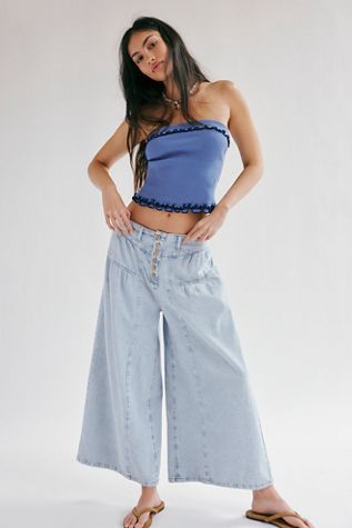 【HI FI FNK】Nova Carpenter Denim Pay Attention Stretch Straight Leg Carpenter Jeans - Light