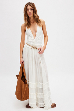 FP One Brynn Maxi Skirt At Free People In White, Size: XL