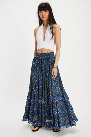 FP One Brynn Printed Maxi Skirt at Free People in Ditsy, Size: Large