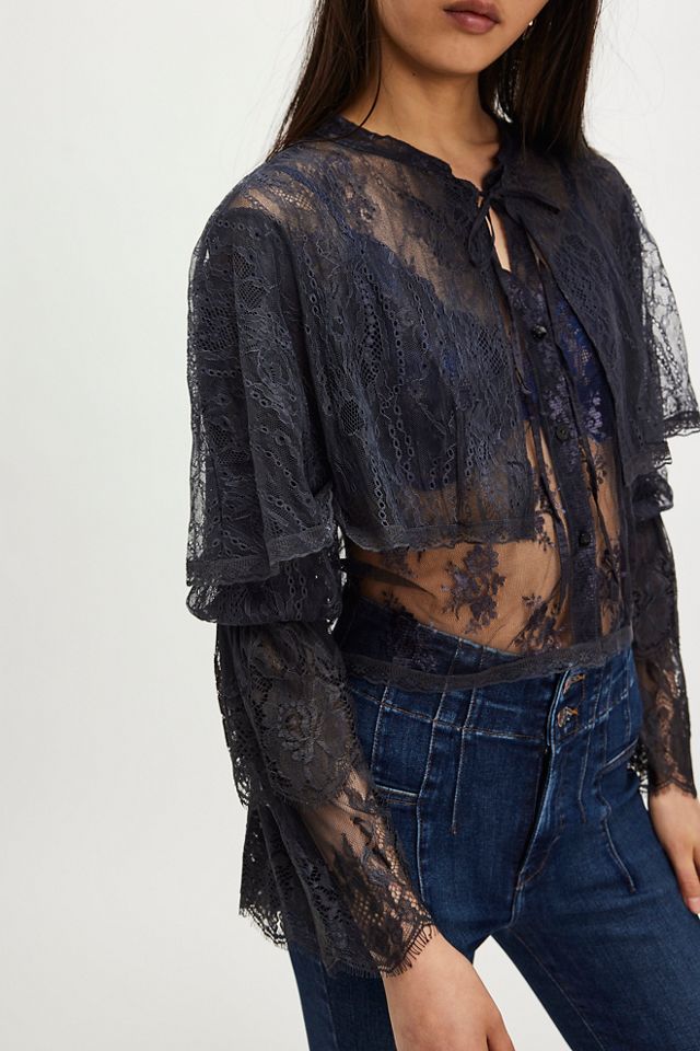 Nigel Preston Lace Cape Shirt | Free People
