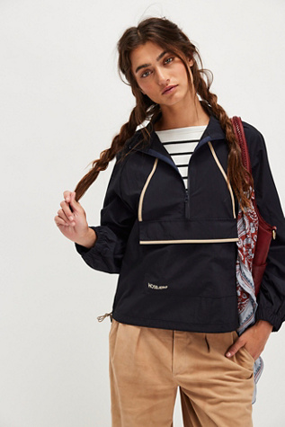 Hosbjerg Sadie Anorak Half-Zip Jacket at Free People in Black, Size: Small