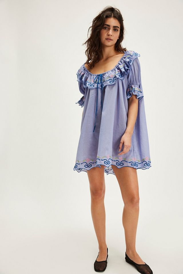 Kinga Csilla Salvia Frill Heart Mini Dress #3