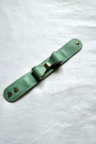 Vintage 1990s Leather Bow Cuff Selected by Cherry
