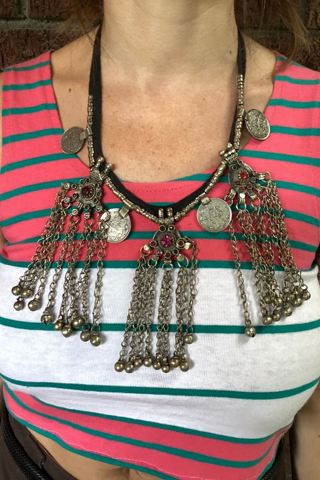 Vintage 1970s Ethnic Statement Necklace Selected by Cherry #1