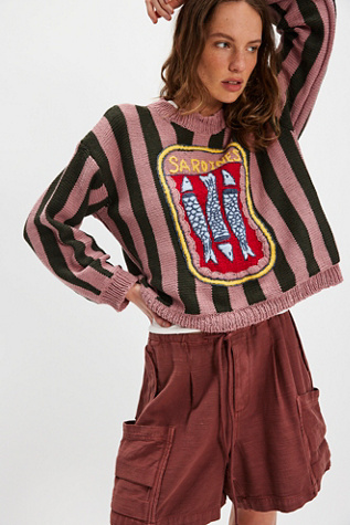 The Farra Sardine Sweater at Free People in Pink, Size: XS/S