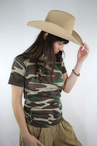 Vintage Camo Embroidered Lil Snack Tee Selected By Moons + Junes Vintage