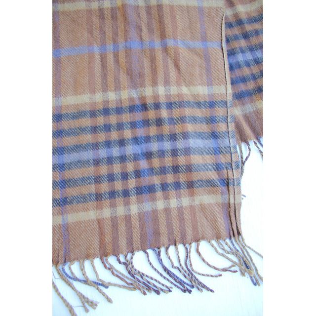 Vintage Brown Plaid Fringe Scarf Selected By Moons + Junes Vintage #2