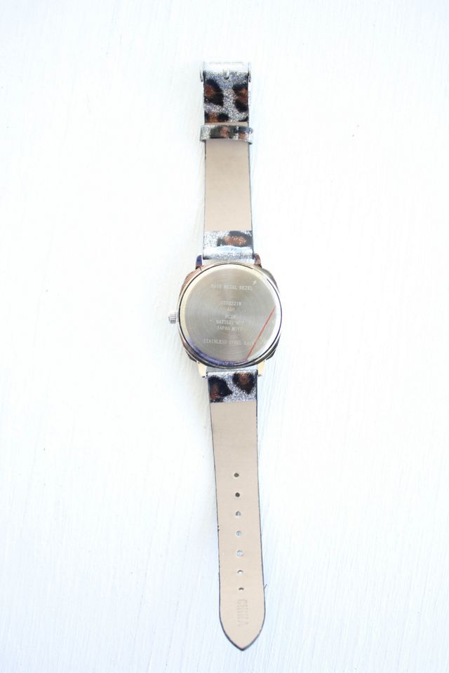 Vintage Leopard Print Glitter Watch Selected By Moons + Junes Vintage #2