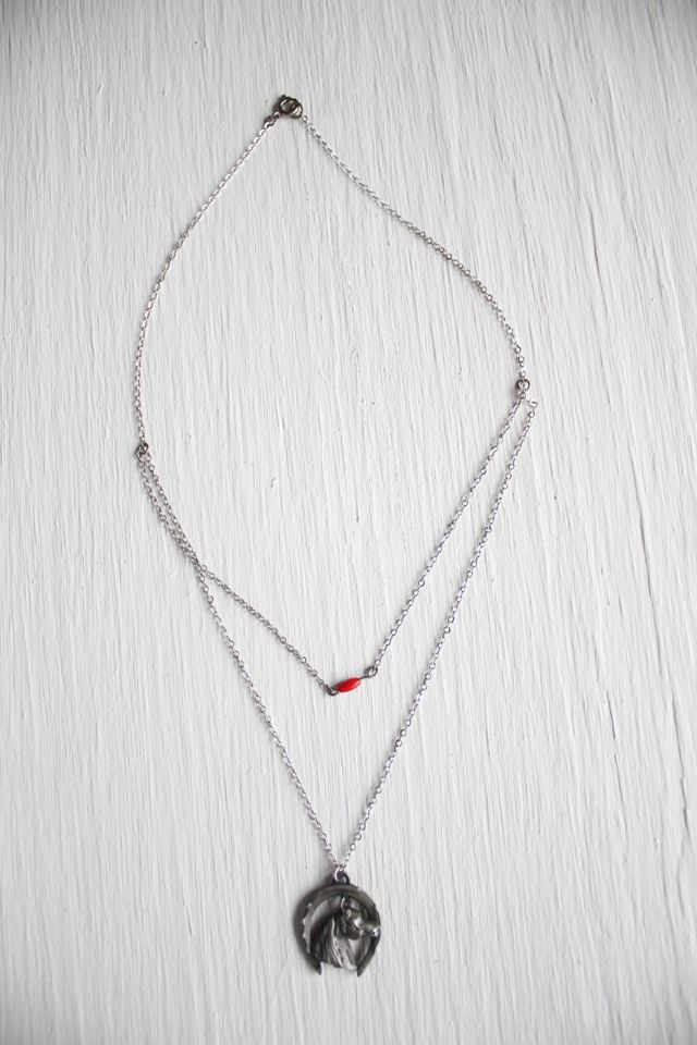 Vintage Horse Pendant Layered Necklace Selected By Moons + Junes Vintage #2