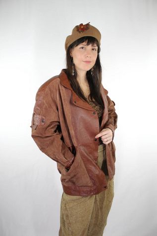 1980s Suede Leather Oversized Bomber Jacket Selected By Moons + Junes Vintage