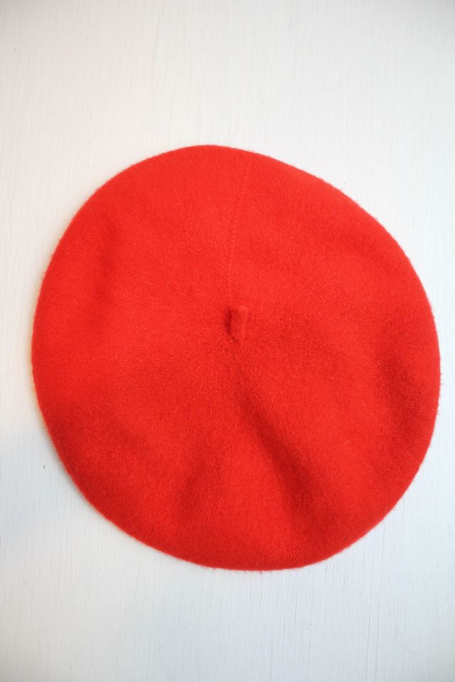 Chapel of Love Red Wool Brooch Beret Selected By Moons + Junes Vintage #2
