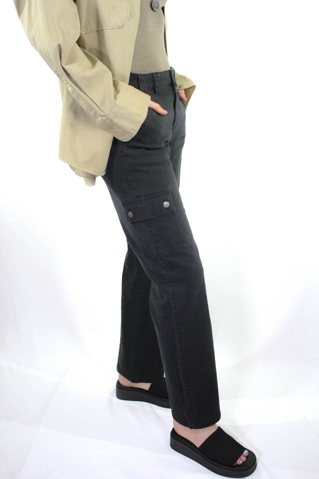 1990s Black Denim Lee Cargo Straight Jeans Selected By Moons + Junes Vintage #1