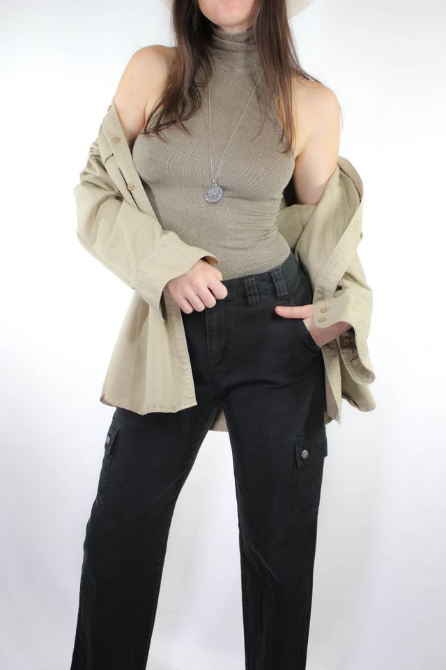 1990s Black Denim Lee Cargo Straight Jeans Selected By Moons + Junes Vintage #3