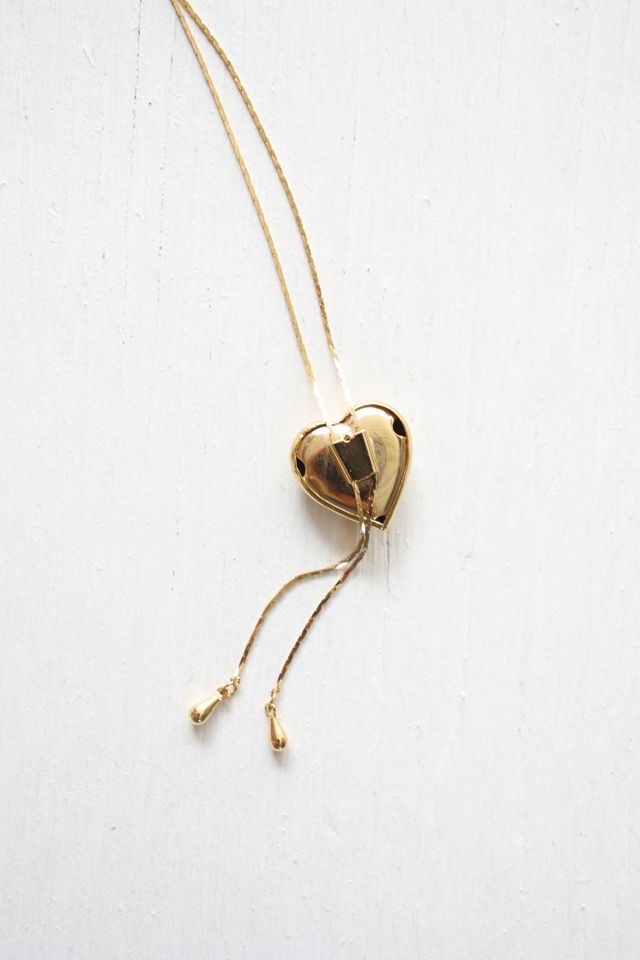 Vintage Gold Heart Bolo Tie Necklace Selected By Moons + Junes Vintage #3