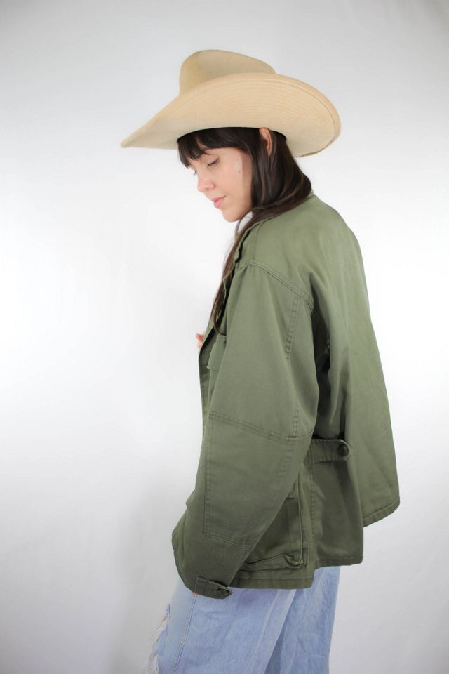 Vintage Army Green Button Down Jacket Selected By Moons + Junes Vintage #3