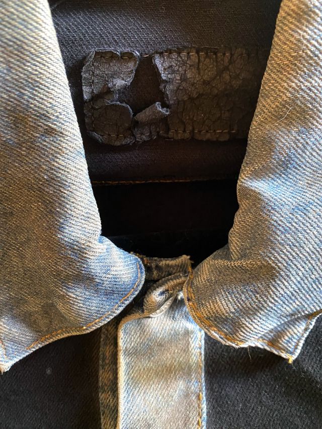 1970s Reworked Levis Denim Leather Trucker Jacket By Ritual Vintage #3