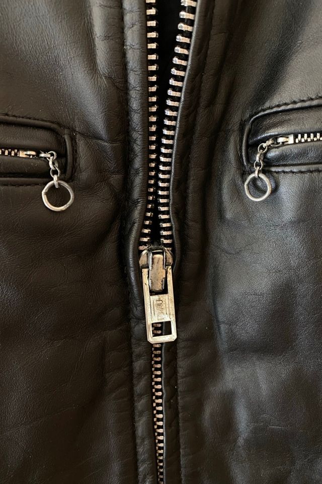 1970s Fidelity Black Leather Moto Jacket Selected By Ritual Vintage #1