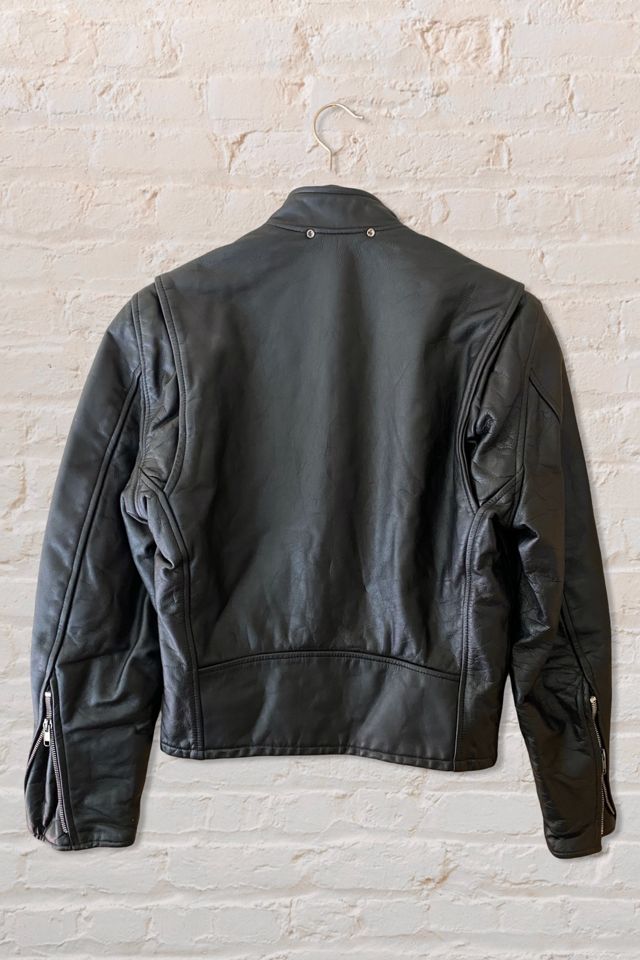 1970s Fidelity Black Leather Moto Jacket Selected By Ritual Vintage #2