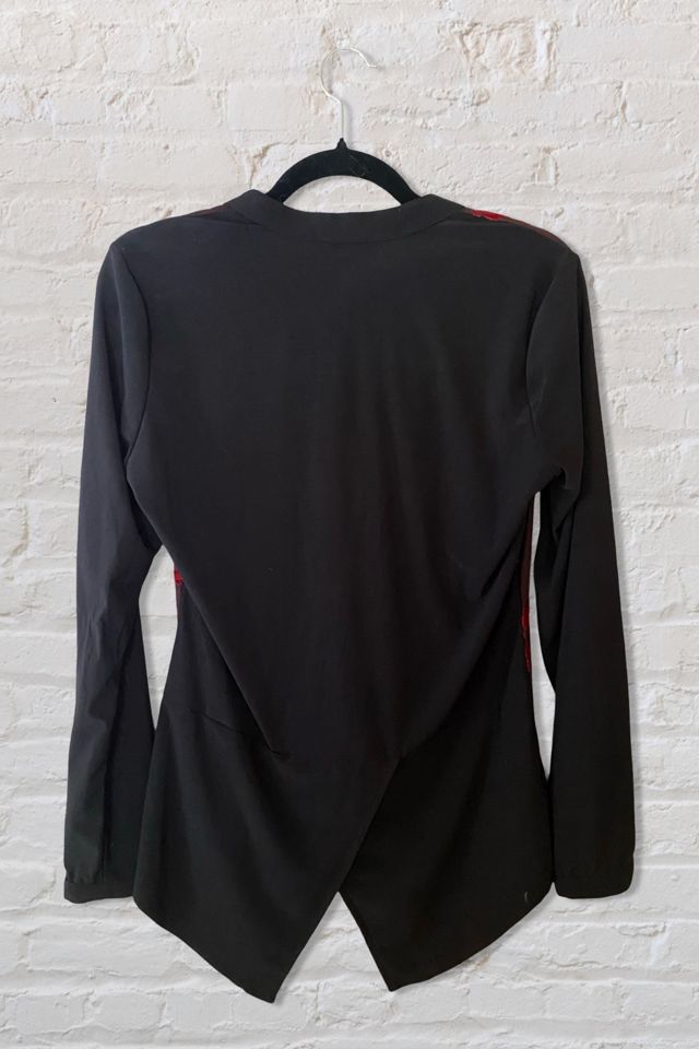 1990s Flocked Velvet Semi Sheer Top Selected By Ritual Vintage #1