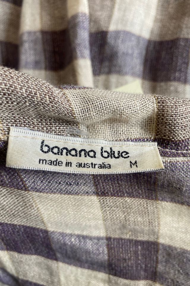1990s Linen Draped Picnic Check Dress Selected By Ritual Vintage #2