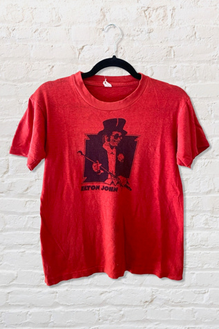 1970s Elton John Concert Tour Tee Selected By Ritual Vintage
