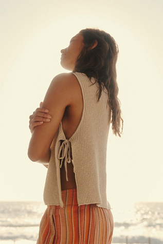 Lizzie Sweater Top by free-est at Free People in Natural Combo, Size: Large