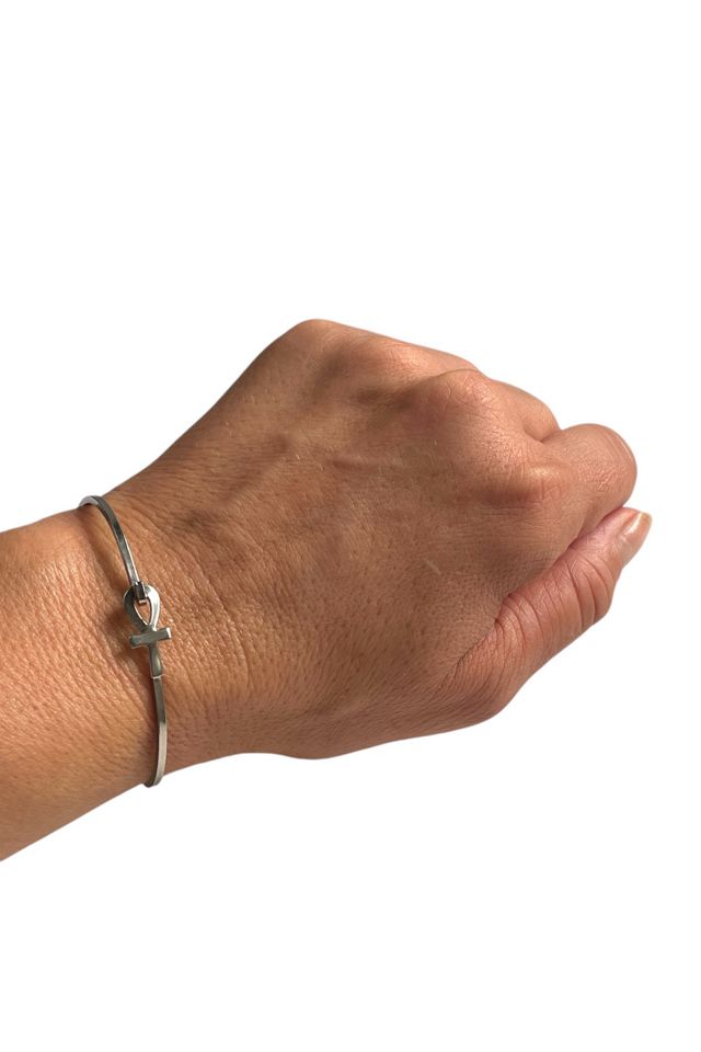 Vintage Silver Ankh Symbol Bracelet Selected By Ankh By Racquel #2