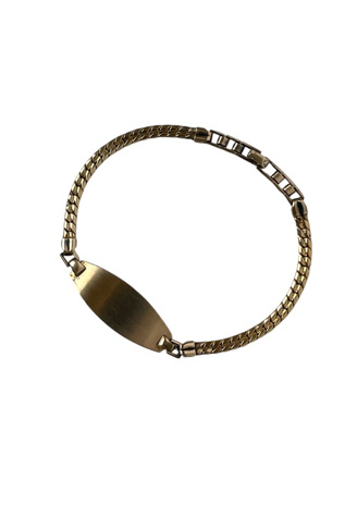 Vintage Brass ID Bracelet Selected By Ankh By Racquel