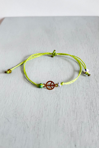 Nancy Melet Green Peace Bracelet