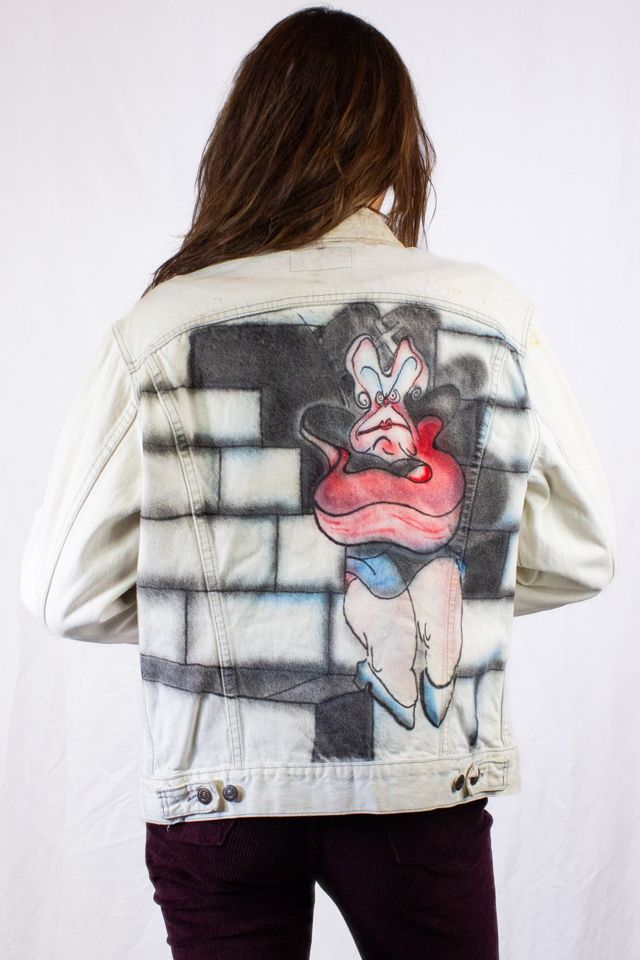 Vintage 80s Levi's Pink Floyd The Wall Airbrushed Denim Jacket Selected by Black Shag Vintage #1