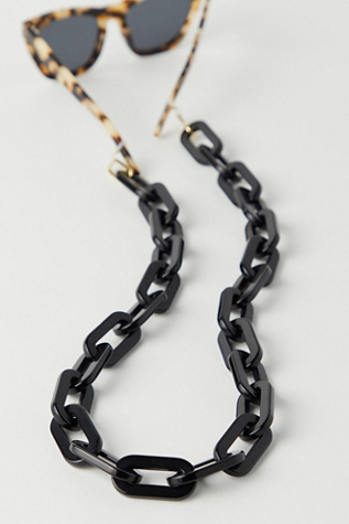 Женские солнцезащитные очки Machete Chunky Sunglasses Chain, цвет: Чёрный — фото 2