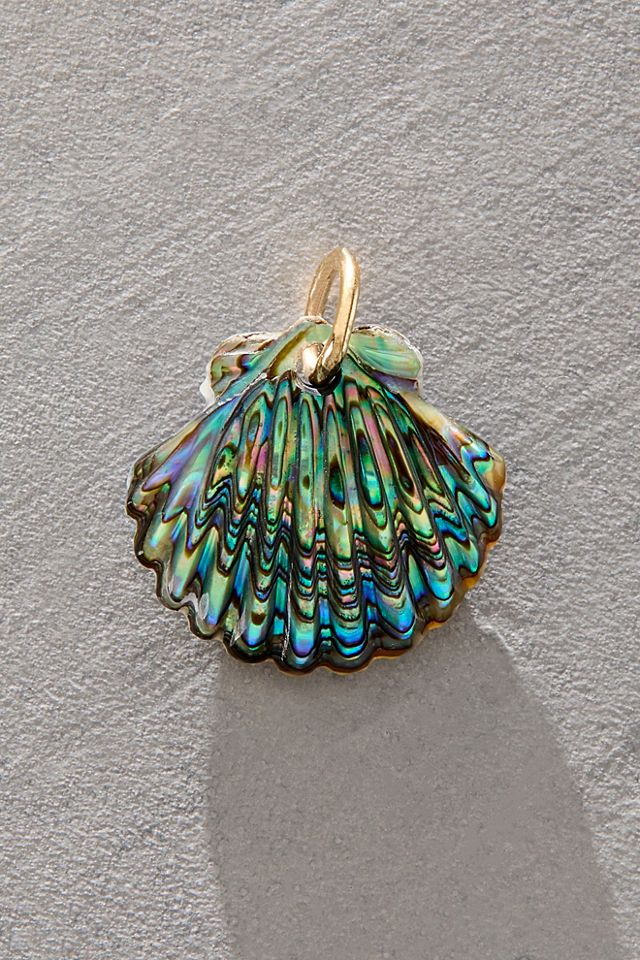 Maura Green Luminescent Scallop Shell Charm #2