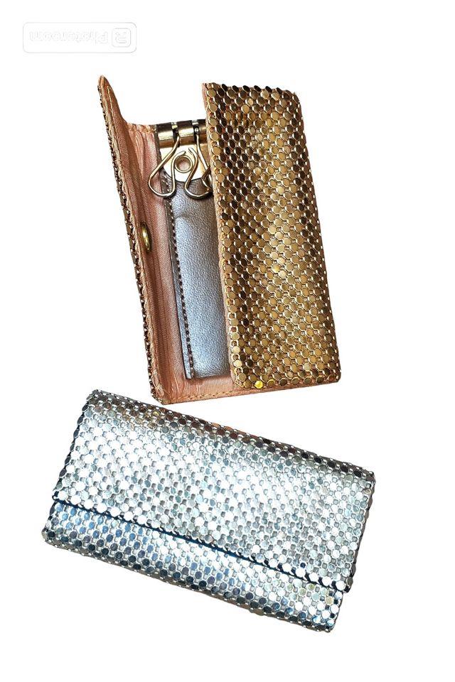 Vintage Silver and Gold Mesh Key Cases Selected by Garbage Soup #1