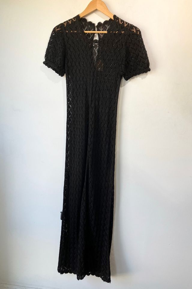 Vintage Black Pointelle Sweater Dress Selected by The Curatorial Dept. #1