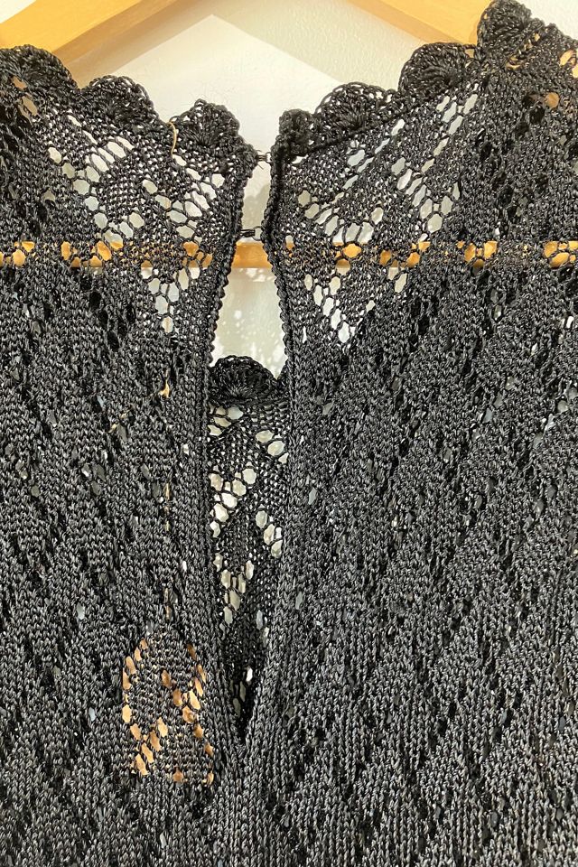 Vintage Black Pointelle Sweater Dress Selected by The Curatorial Dept. #2