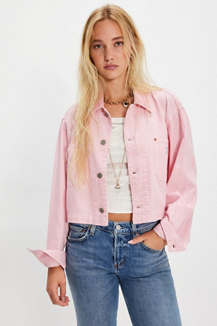 Женская куртка Denimist Cropped Chore, цвет: Яркий розовый — фото 3