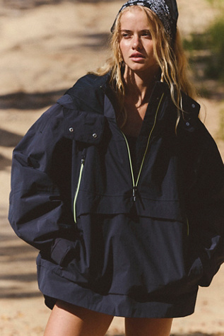 Singin' In The Rain Packable Waterproof Pullover Jacket by FP Movement at Free People in Black, Size: Small