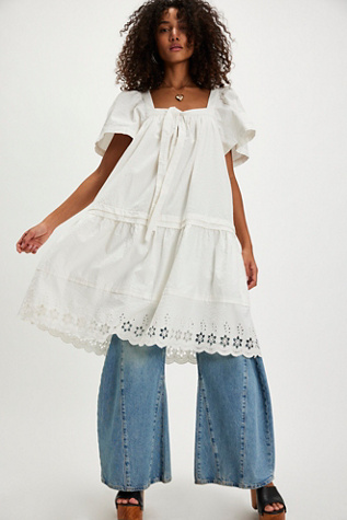 Baldwin Midi Dress by Free People in White, Size: XS