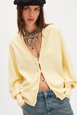 Kait Cardi by Free People in Yellow, Size: XS