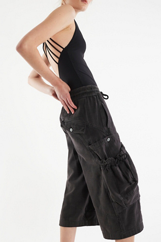 Ashton Cargo Crop Pants by Free People in Black, Size: M