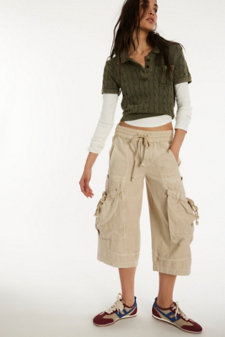 Ashton Crop Trousers at Free People in Puff Pastry, Size: Small