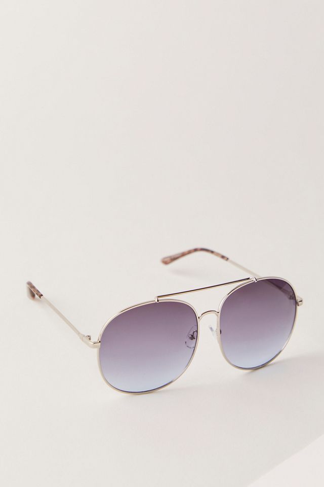Pasadena Oversized Metal Aviator Sunglasses #1