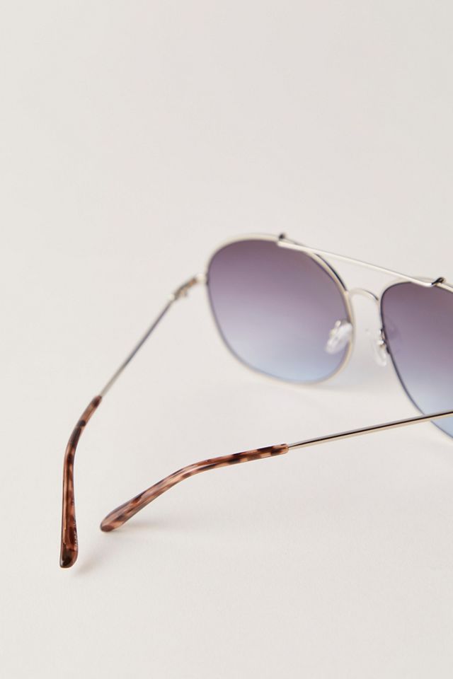 Pasadena Oversized Metal Aviator Sunglasses #2