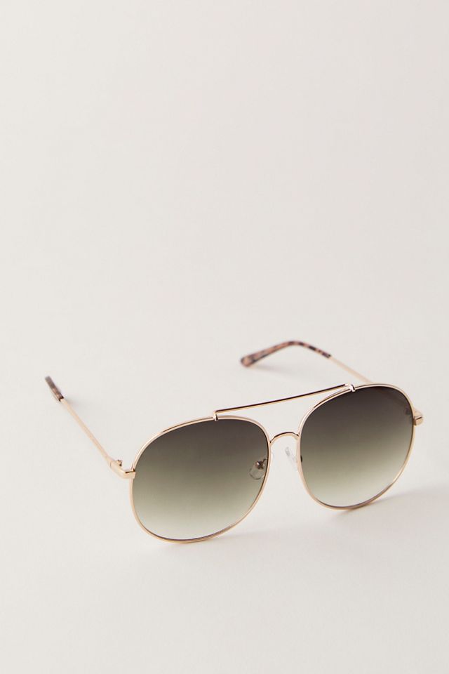 Pasadena Oversized Metal Aviator Sunglasses