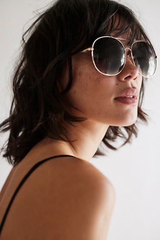 Lunettes de soleil aviateur oversize en métal Pasadena