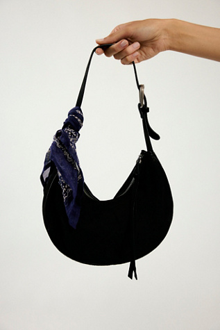 Sina Suede Shoulder Bag by Free People in Black