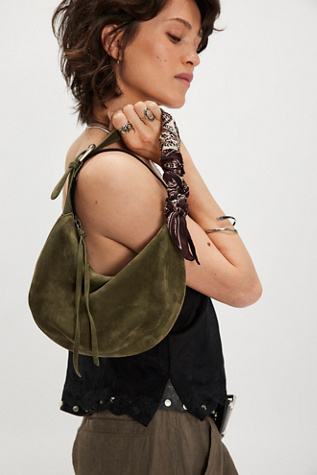 Sina Suede Shoulder Bag by FP Collection at Free People in Green