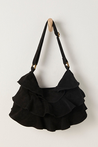 Rae Ruffle Shoulder Bag At Free People In Black